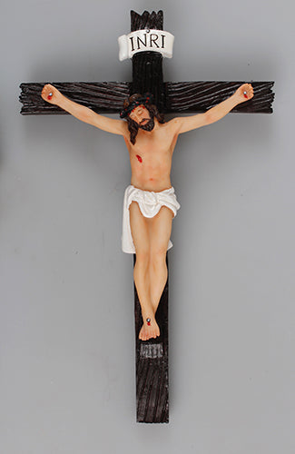 Resin hanging crucifix