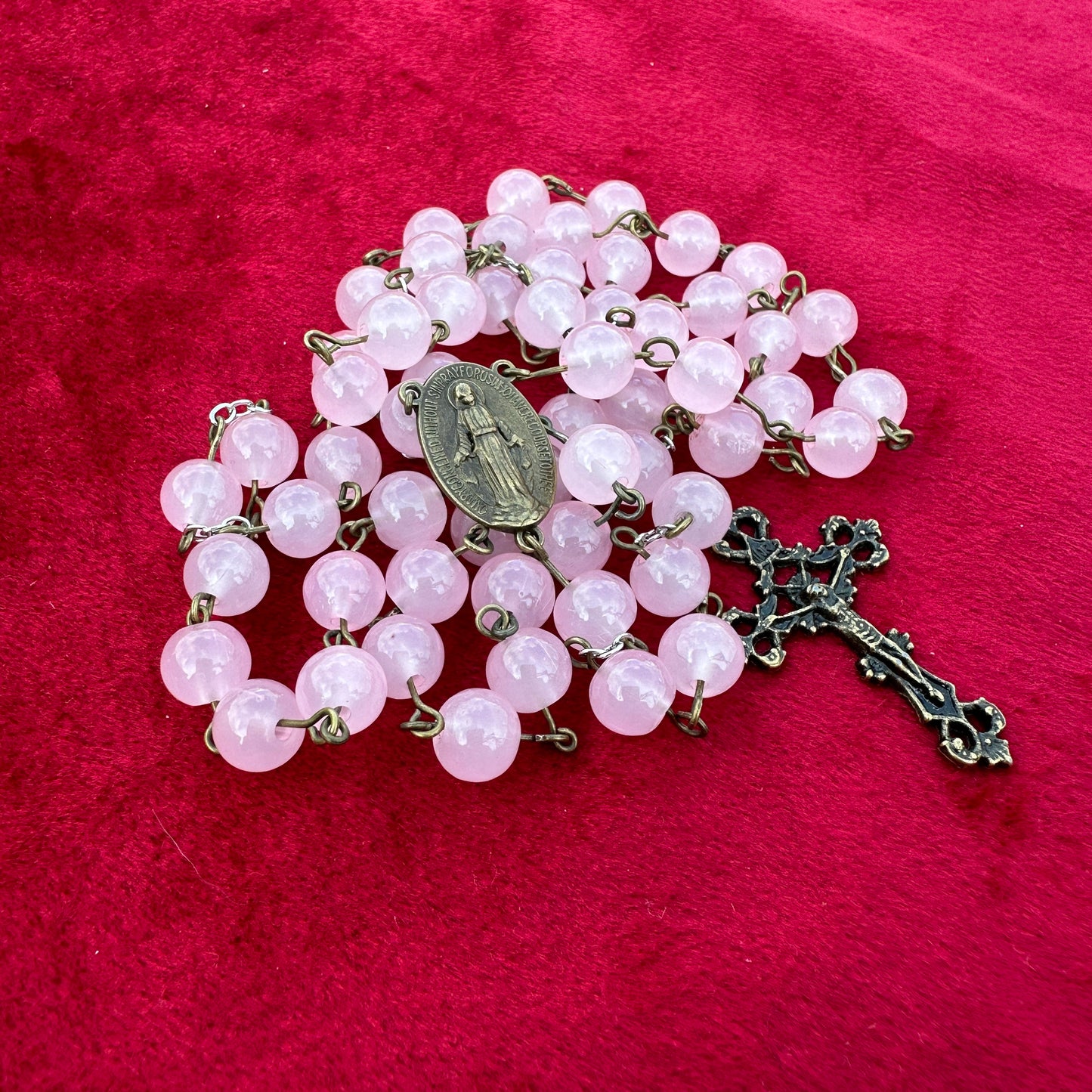 Lilac rosary beads