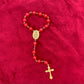 Handmade Red Glass Single Decade Rosary