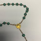 Catholic rosary beads green
