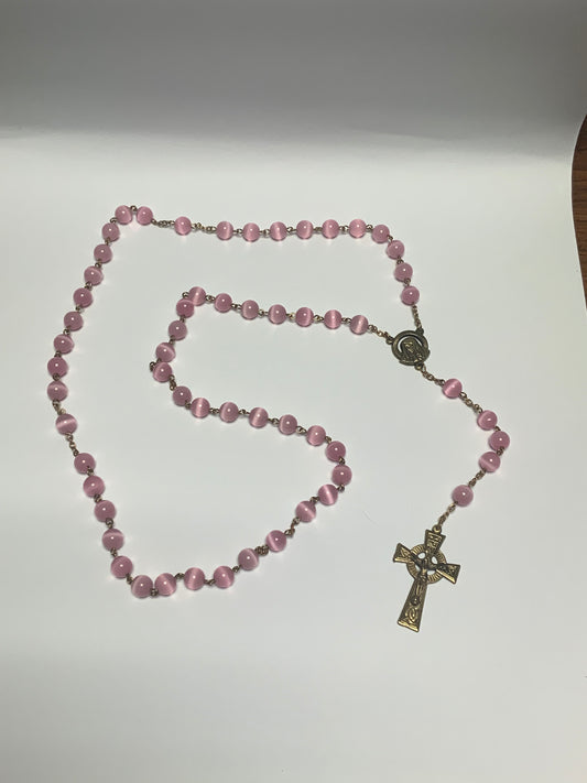 Rosary beads pink Catholic store