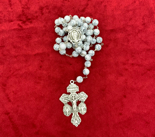 Handmade White Turquoise Stone Rosary