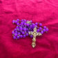 Catholic purple rosary beads