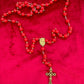 Red rosary Catholic beads buy