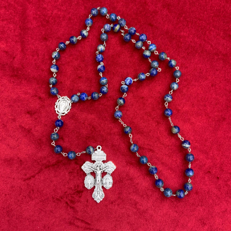 Catholic Rosary Beads Blue