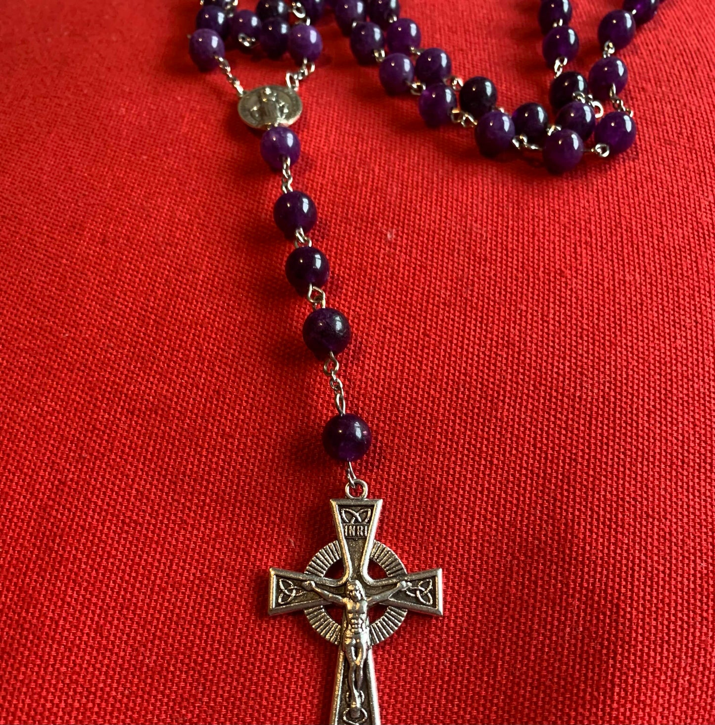 Handmade Rosary Amethyst Rosary Catholic gift