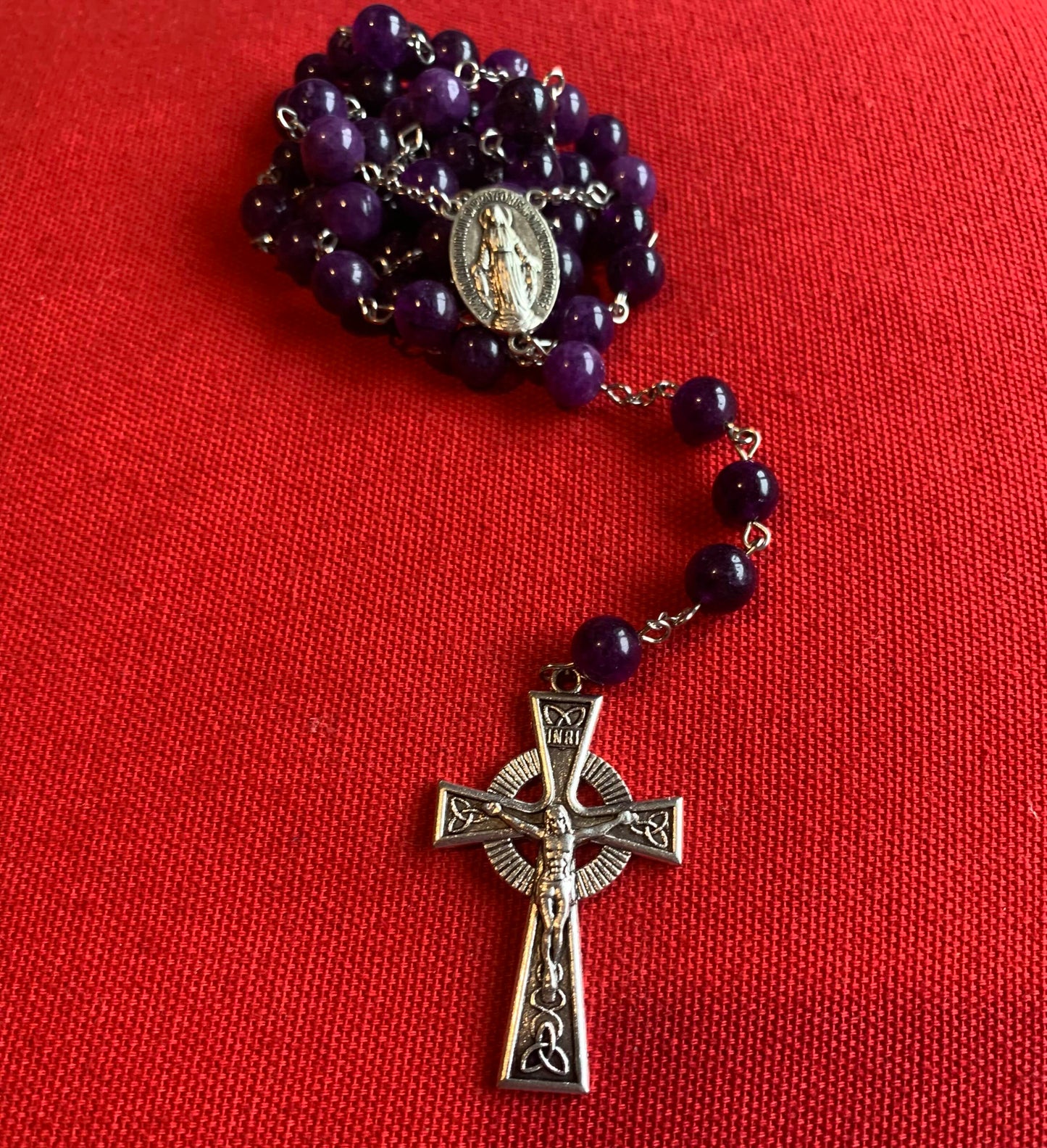 Handmade Rosary Amethyst Rosary Catholic gift