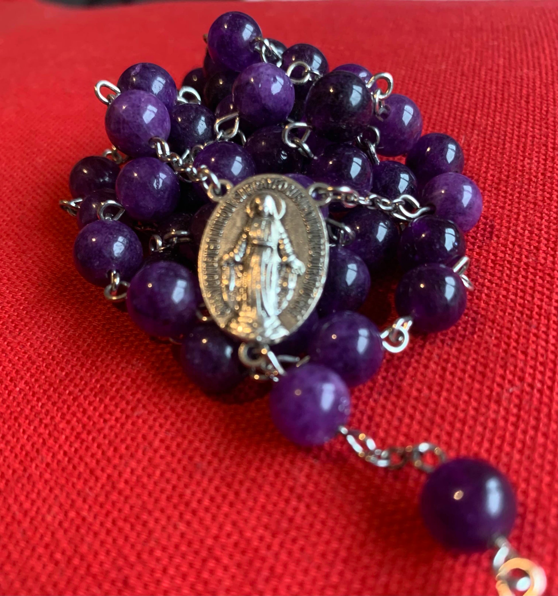 Handmade Rosary Amethyst Rosary Catholic gift