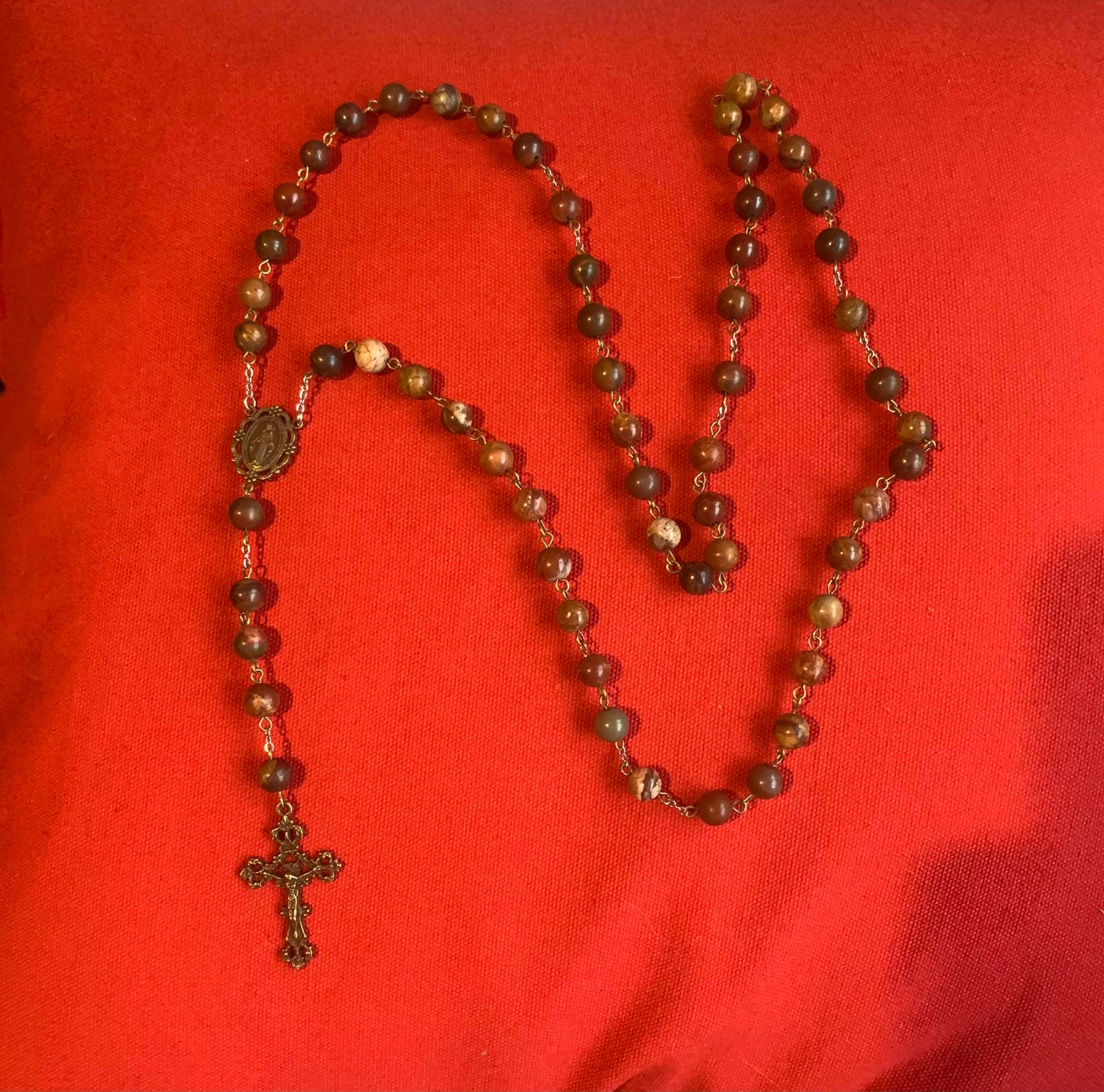 Handmade Rosary Jasper Stone Rosary Catholic gift