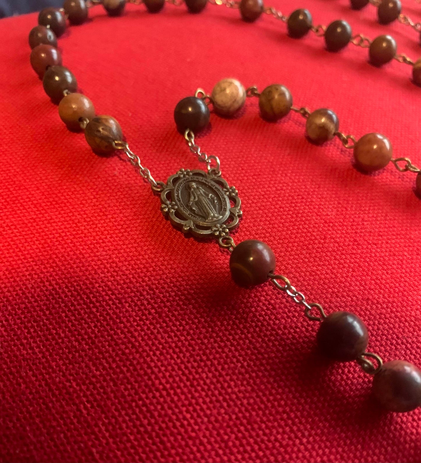 Handmade Rosary Jasper Stone Rosary Catholic gift