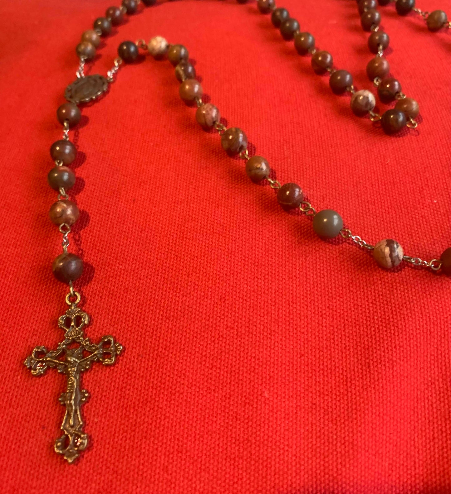 Handmade Rosary Jasper Stone Rosary Catholic gift