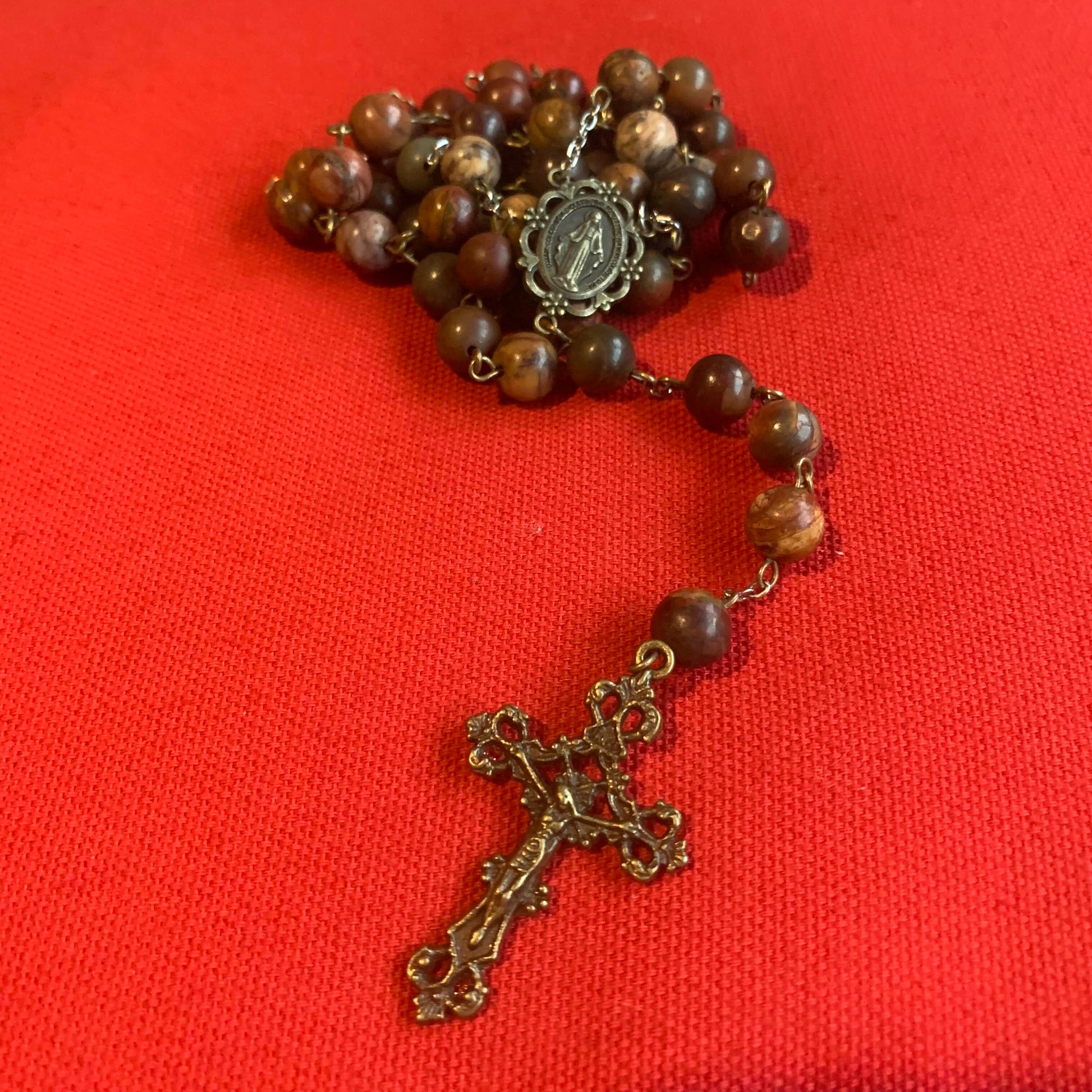 Handmade Rosary Jasper Stone Rosary Catholic gift