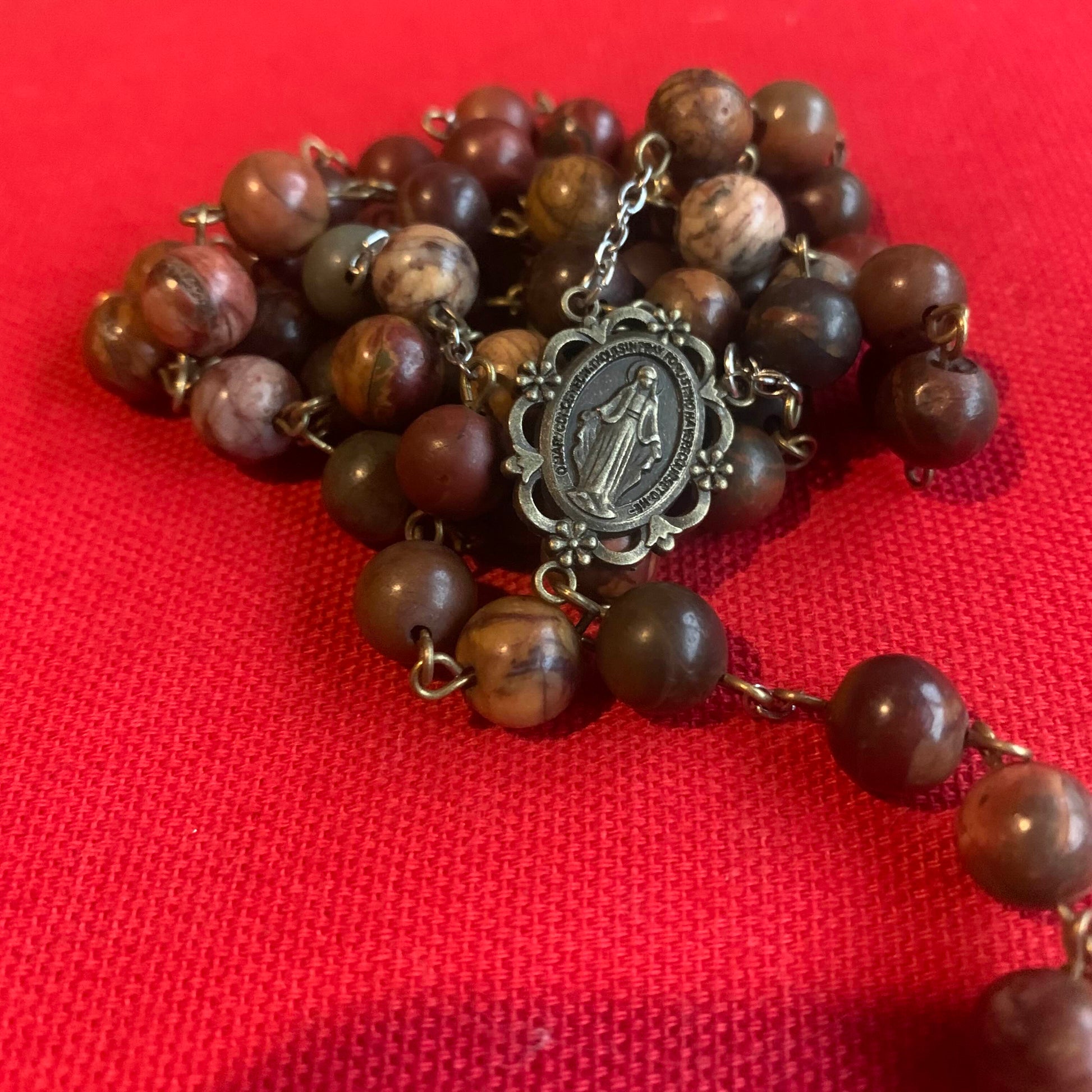 Handmade Rosary Jasper Stone Rosary Catholic gift