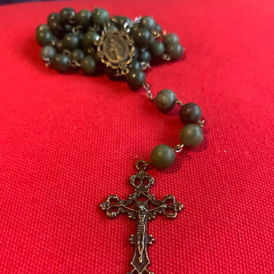 Handmade Rosary Green Jade Rosary Catholic gift