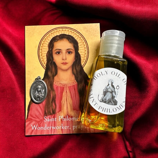 holy oil saint philomena medal traditional catholic