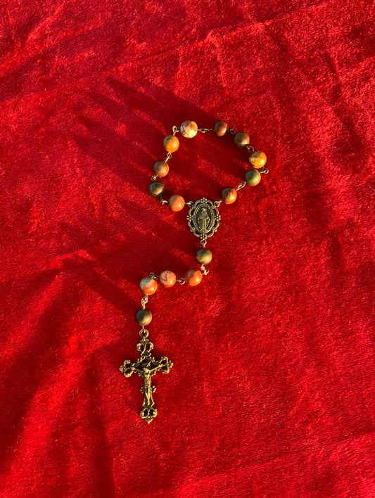 Handmade Jasper Single Decade Rosary