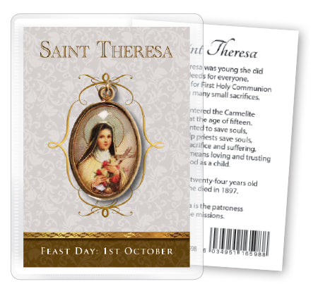 saint theresa prayer card