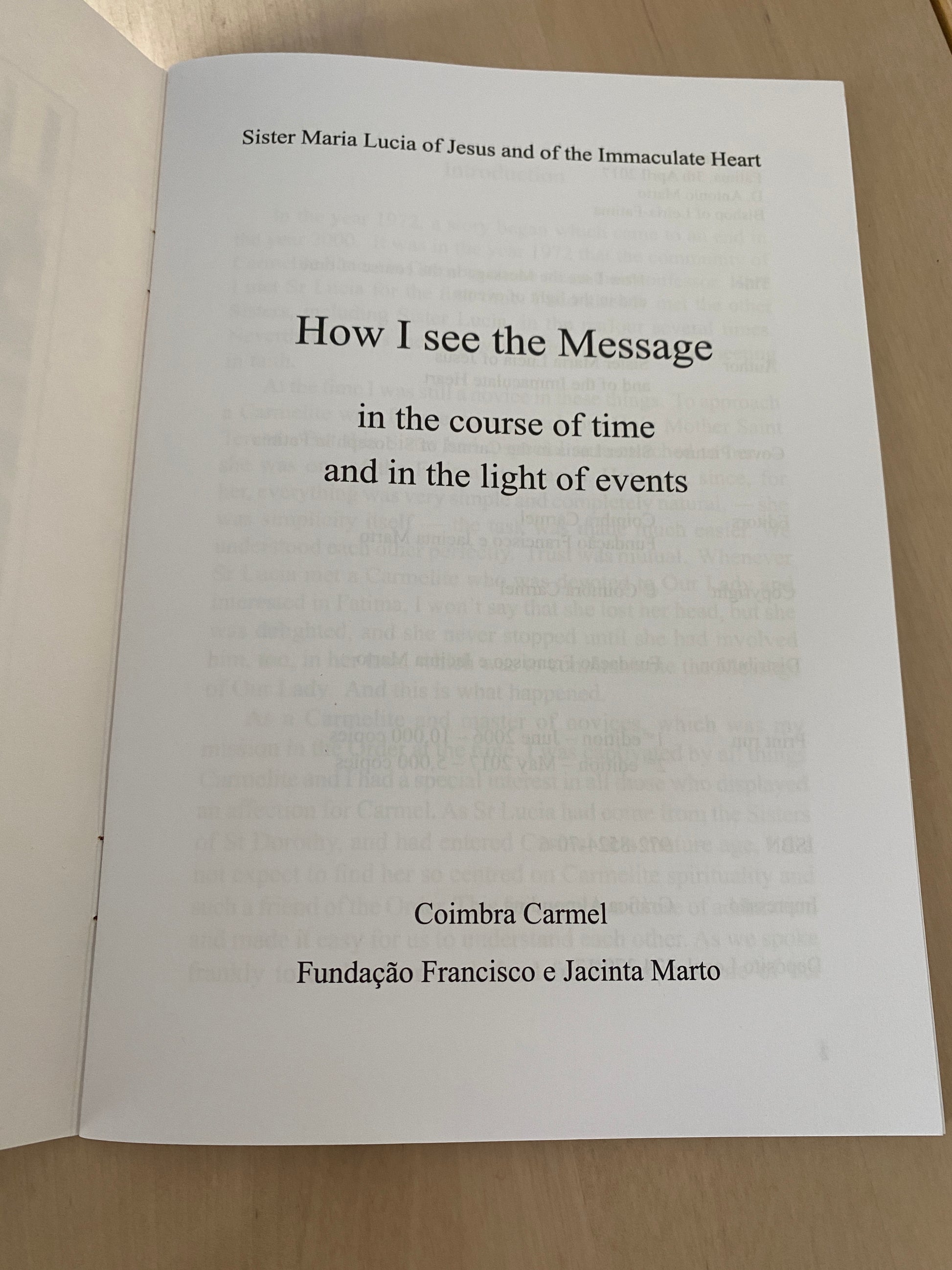 How I see the message book